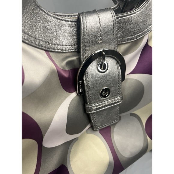 Coach Y2K Purple/Sliver Shoulder Purse - Picture 4 of 11